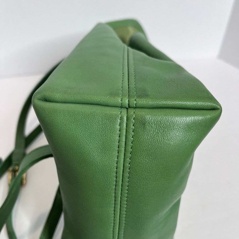 Coach Vintage Pear Green Leather Mini Bantam Backpack Brass Hardware USA - Picture 7 of 16